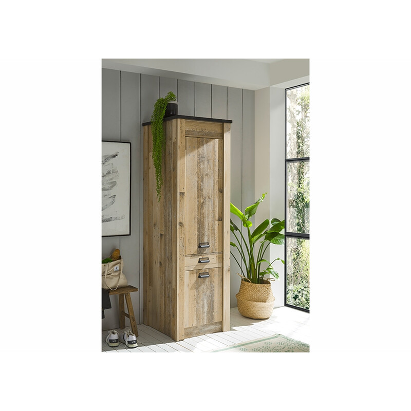 Köögikapp SHERWOOD pruun / hall, 62x64xH201 cm