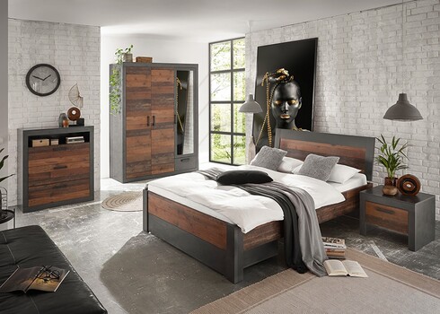 Öökapp BROOKLYN pruun / hall, 55x45xH45 cm