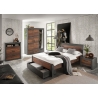 Riidekapp BROOKLYN pruun / hall, 150x62xH201 cm