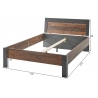 Voodi BROOKLYN pruun / hall, 146x210xH88 cm