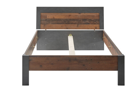 Voodi BROOKLYN pruun / hall, 146x210xH88 cm