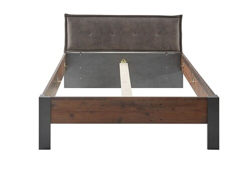 Voodi BROOKLYN pruun / hall, 146x210xH88 cm