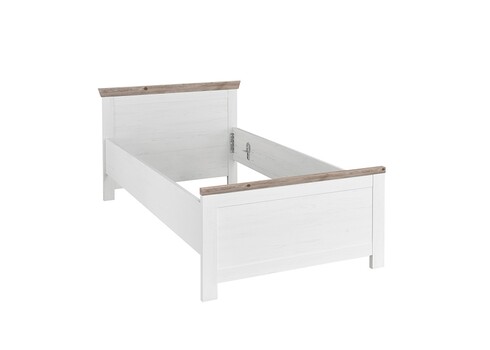 Voodi FLORENZ valge mänd / mänd, 115x208xH86 cm