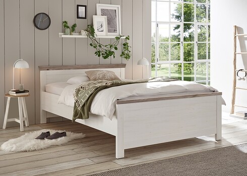 Voodi FLORENZ valge mänd / mänd, 155x208xH86 cm