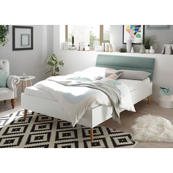 Voodi LENA valge / münt, 145x210xH95 cm