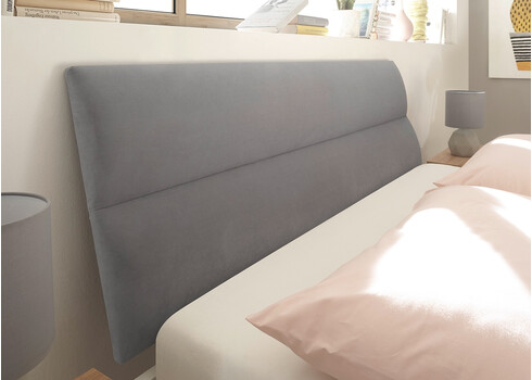 Voodi LENA valge / hall, 145x210xH95 cm