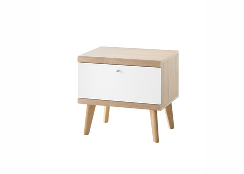 Öökapp LENA valge / tamm, 54x40xH50 cm