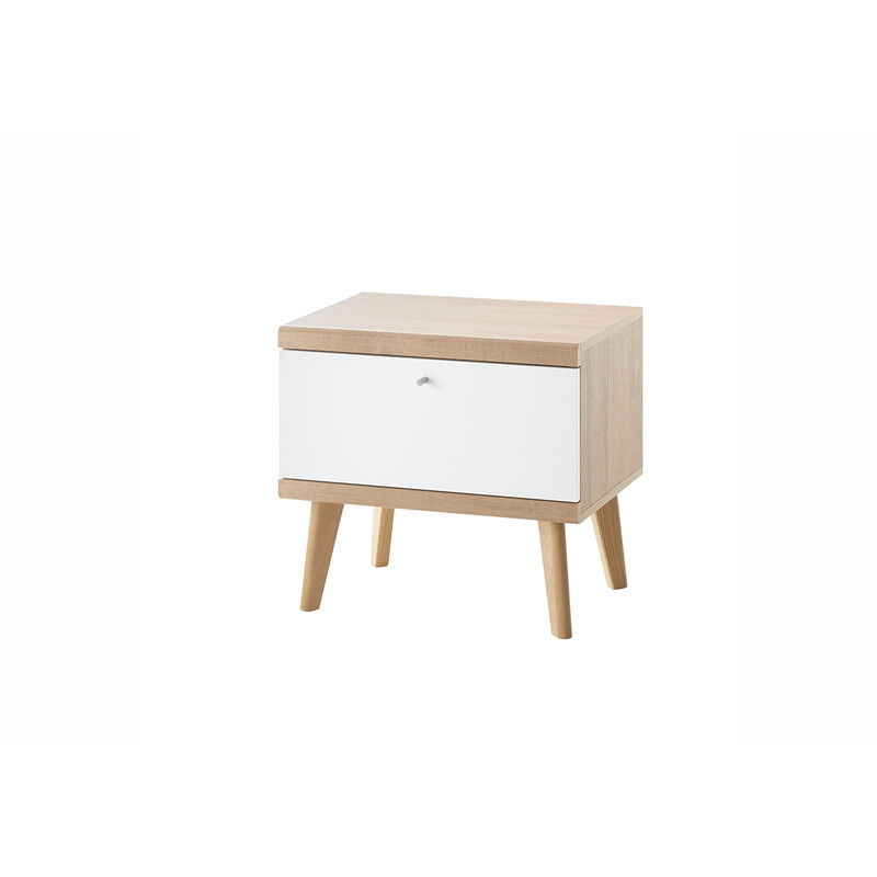 Öökapp LENA valge / tamm, 54x40xH50 cm