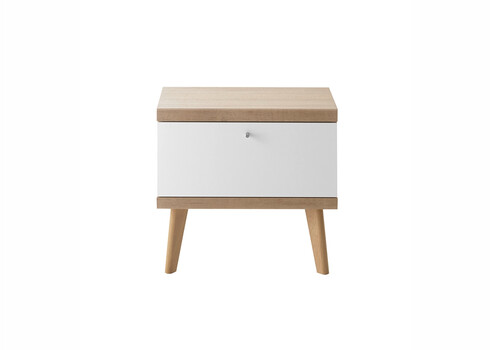 Öökapp LENA valge / tamm, 54x40xH50 cm