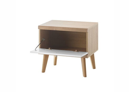 Öökapp LENA valge / tamm, 54x40xH50 cm