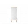 Riidekapp LENA valge / tamm, 80x56xH197 cm