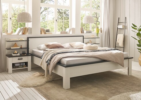 Öökapp SHERWOOD valge mänd / hall, 60x39xH46 cm