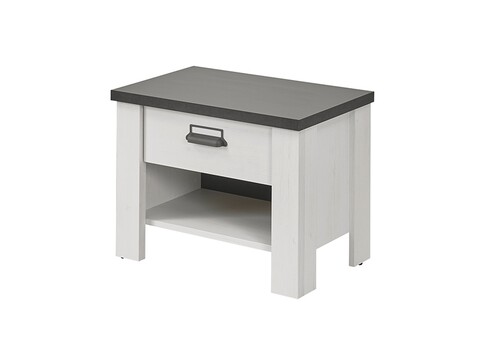 Öökapp SHERWOOD valge mänd / hall, 60x39xH46 cm