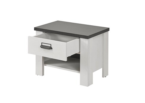 Öökapp SHERWOOD valge mänd / hall, 60x39xH46 cm