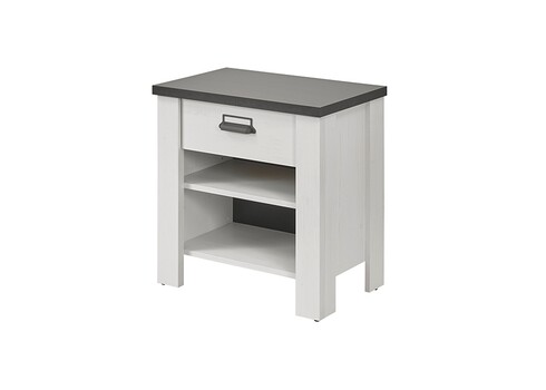 Öökapp SHERWOOD valge mänd / hall, 60x39xH61 cm