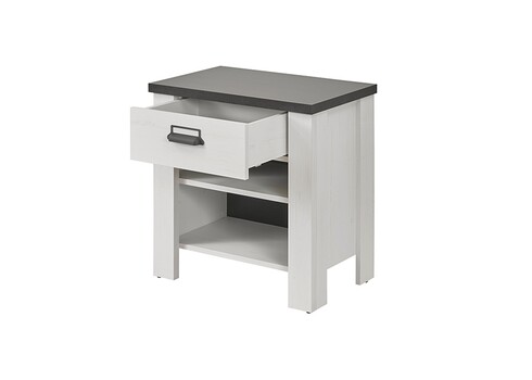 Öökapp SHERWOOD valge mänd / hall, 60x39xH61 cm