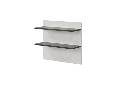 Seinariiul SHERWOOD valge mänd / hall, 60x22xH54 cm