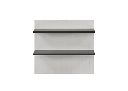 Seinariiul SHERWOOD valge mänd / hall, 60x22xH54 cm