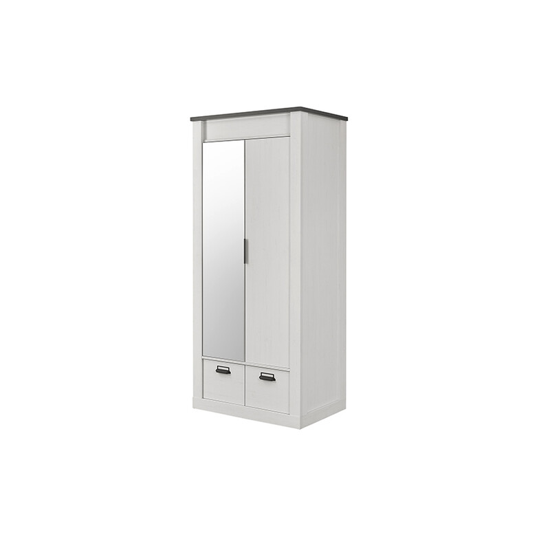 Riidekapp SHERWOOD valge mänd / hall, 93x63xH209 cm Riidekapp SHERWOOD valge mänd / hall, 93x63xH209 cm