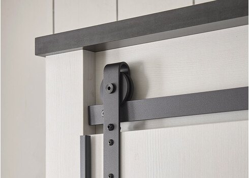 Riidekapp SHERWOOD valge mänd / hall, 201x63xH209 cm