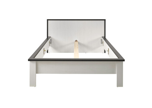 Voodi SHERWOOD valge mänd / hall, 161x214xH93 cm