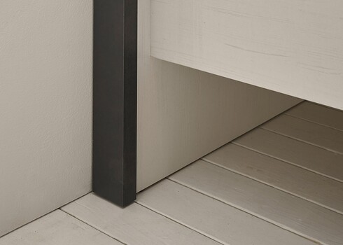 Voodi SHERWOOD valge mänd / hall, 161x214xH93 cm