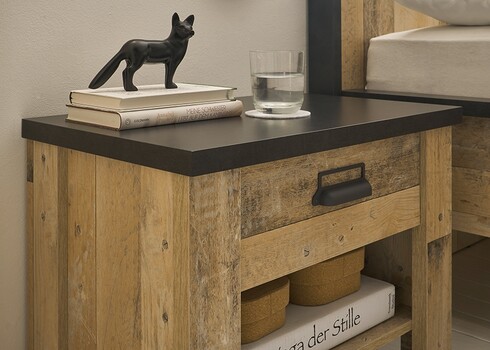 Öökapp SHERWOOD pruun / hall, 60x39xH46 cm