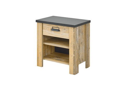 Öökapp SHERWOOD pruun / hall, 60x39xH61 cm