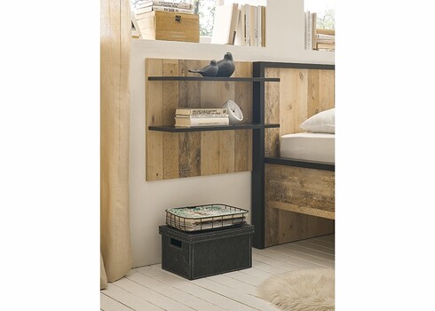 Seinariiul SHERWOOD pruun / hall, 60x22xH54 cm