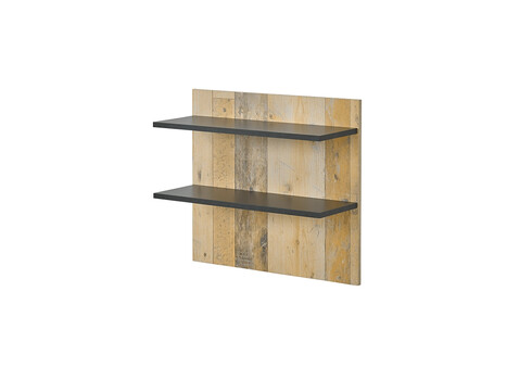 Seinariiul SHERWOOD pruun / hall, 60x22xH54 cm