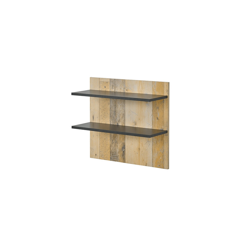 Seinariiul SHERWOOD pruun / hall, 60x22xH54 cm