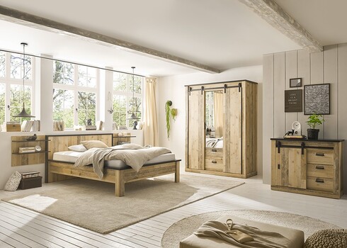 Seinariiul SHERWOOD pruun / hall, 60x22xH54 cm