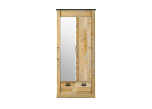 Riidekapp SHERWOOD pruun / hall, 93x63xH209 cm