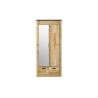 Riidekapp SHERWOOD pruun / hall, 93x63xH209 cm