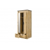 Riidekapp SHERWOOD pruun / hall, 93x63xH209 cm