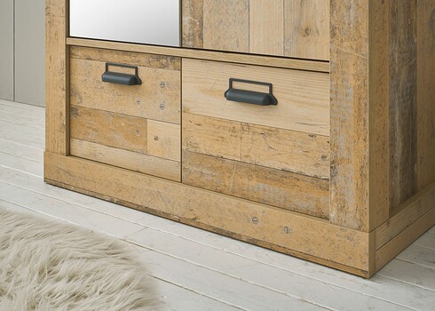 Riidekapp SHERWOOD pruun / hall, 93x63xH209 cm