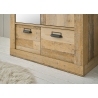 Riidekapp SHERWOOD pruun / hall, 93x63xH209 cm