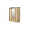 Riidekapp SHERWOOD pruun / hall, 162x63xH209 cm