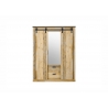 Riidekapp SHERWOOD pruun / hall, 162x63xH209 cm