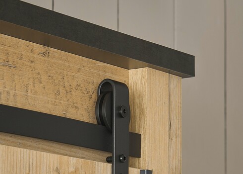 Riidekapp SHERWOOD pruun / hall, 162x63xH209 cm