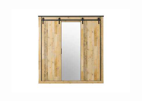 Riidekapp SHERWOOD pruun / hall, 201x63xH209 cm