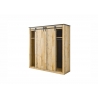 Riidekapp SHERWOOD pruun / hall, 201x63xH209 cm