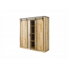 Riidekapp SHERWOOD pruun / hall, 201x63xH209 cm