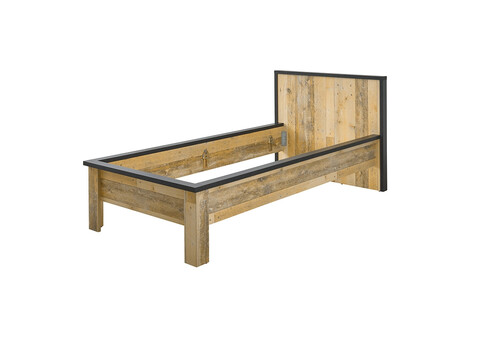 Voodi SHERWOOD pruun / hall, 111x214xH93 cm