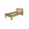 Voodi SHERWOOD pruun / hall, 111x214xH93 cm