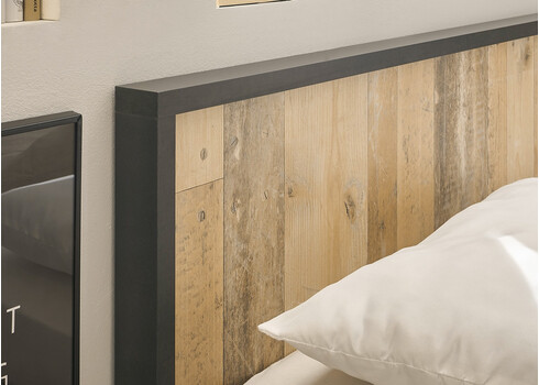 Voodi SHERWOOD pruun / hall, 111x214xH93 cm