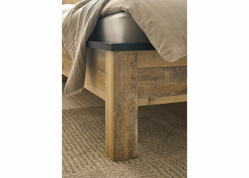 Voodi SHERWOOD pruun / hall, 111x214xH93 cm