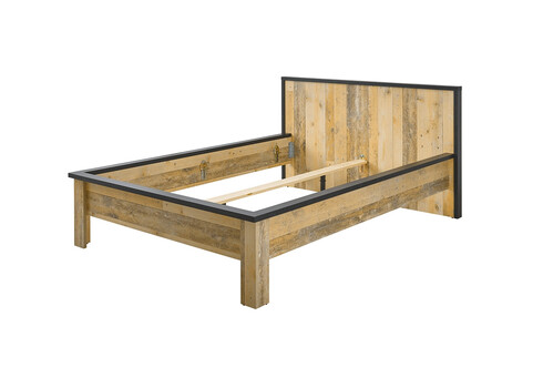 Voodi SHERWOOD pruun / hall, 161x214xH93 cm