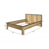 Voodi SHERWOOD pruun / hall, 161x214xH93 cm