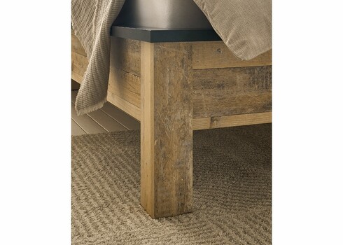 Voodi SHERWOOD pruun / hall, 161x214xH93 cm